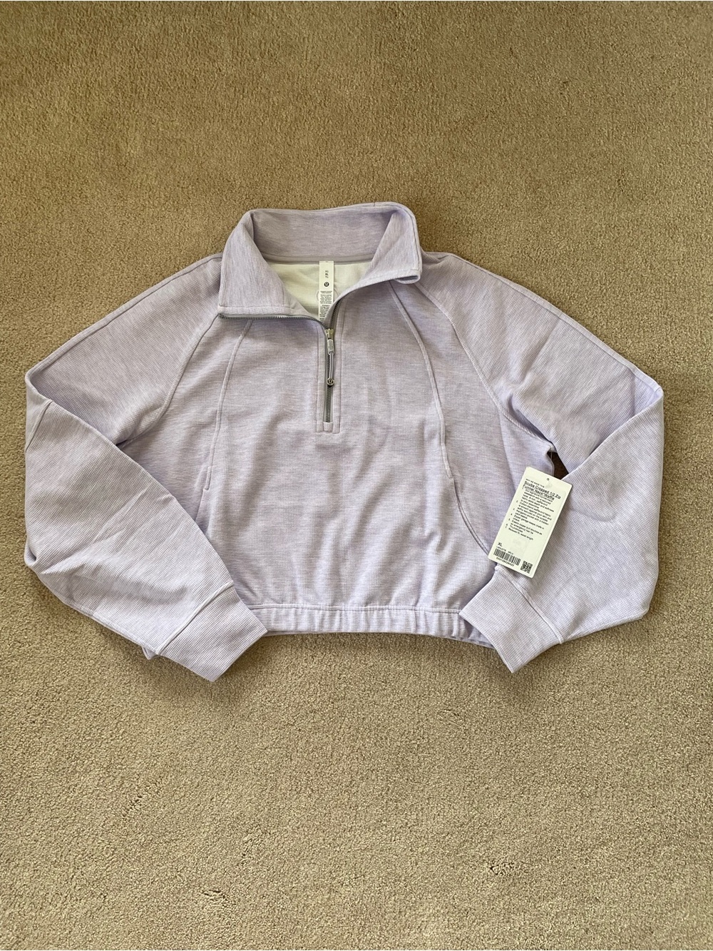 lululemon athletica Scuba Cropped Funnel-Neck Half Zip Waffle NWT - Picture 4 of 7